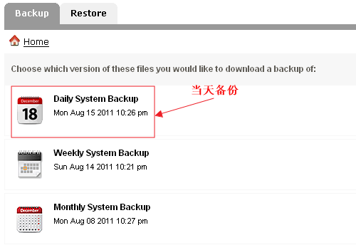 backup
